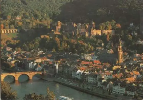 Heidelberg - Altstadt vom Philosophenweg - ca. 1975