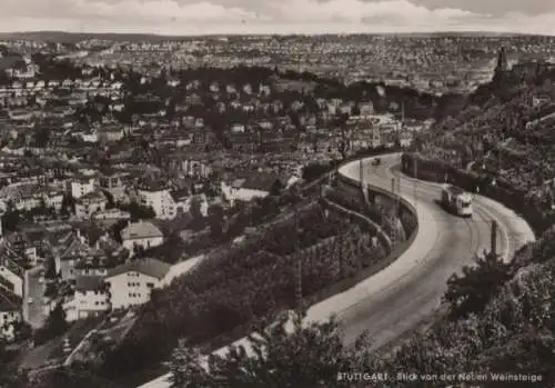 Stuttgart - Blick von der Neuen Weinsteige - 1968