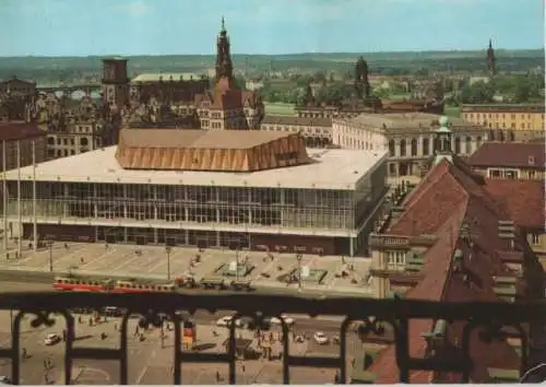 Dresden - Blick von der Kreuzkirche zum Kulturpalast - 1978