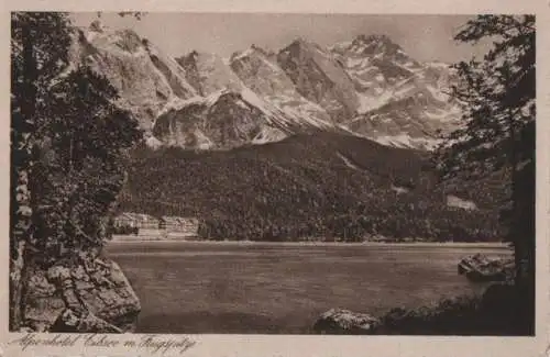 Eibsee - Alpenhotel mit Zugspitze - ca. 1955