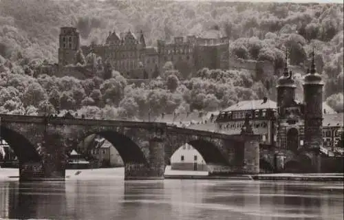 Heidelberg - Morgensonne über Brücke - ca. 1950