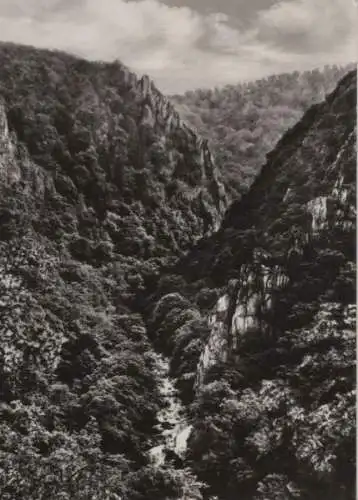 Thale - Blick vom Bodetor ins Bodetal - 1972