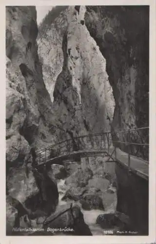 Garmisch-Partenkirchen - Höllentalklamm b. Garmisch - Bogenbrücke - ca. 1935