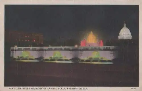 USA - USA - Washington D.C. - Capitol Plaza Illuminated - ca. 1935