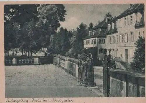 Ludwigsburg - Partie im Schloßgarten - ca. 1950