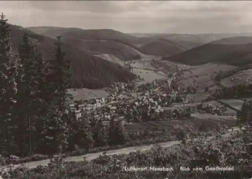 Ilmenau-Manebach - Blick vom Goethepfad - 1969