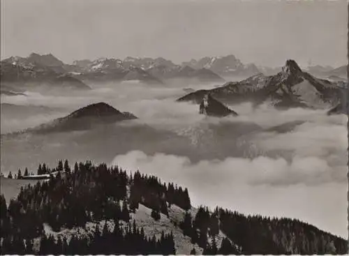 Rottach-Egern - Wallbergbahn - Blick auf Karwendelgebirge