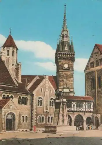 Braunschweig - Rathaus und Burglöwe - 1977