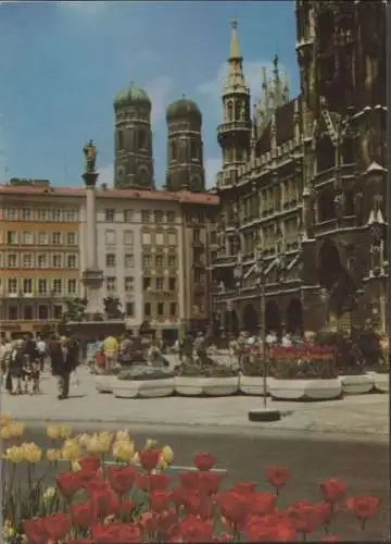 München - Marienplatz mit Mariensäule - 1989