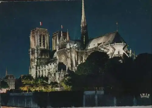 Frankreich - Frankreich - Paris - Notre-Dame illuminee - ca. 1980