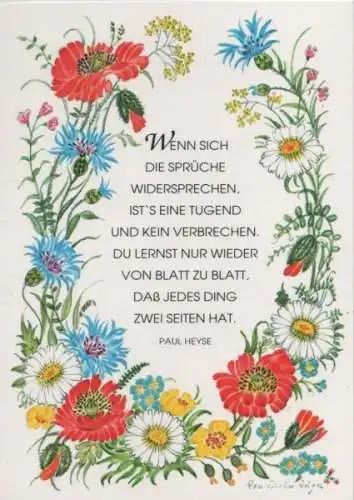 Sinnspruch von Heyse Sonderstempel