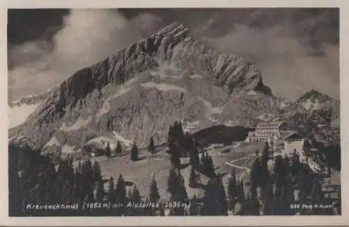 Alpspitze - mit Kreuzeckhaus - ca. 1950