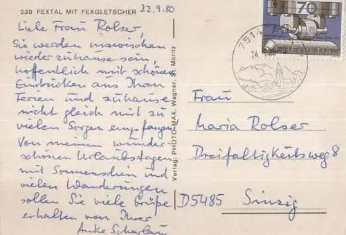 Schweiz - Fextal - Schweiz - mit Fexgletscher
