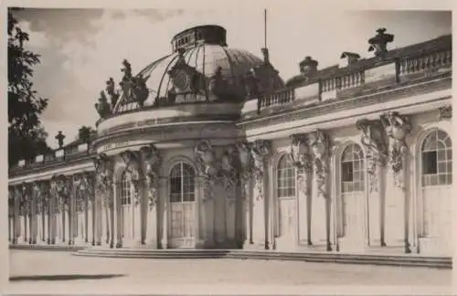 Potsdam, Sanssouci - Schloss, Seitenansicht - 1954