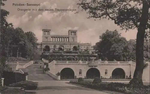 Potsdam, Sanssouci - Orangerie mit neuen Treppenanlagen - ca. 1935