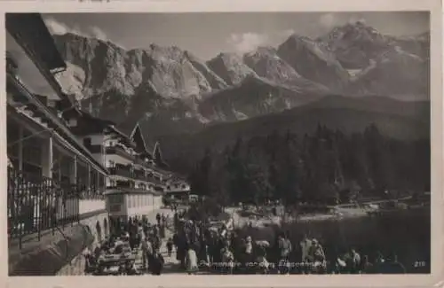 Eibsee - Promenade vor dem Hotel - ca. 1935