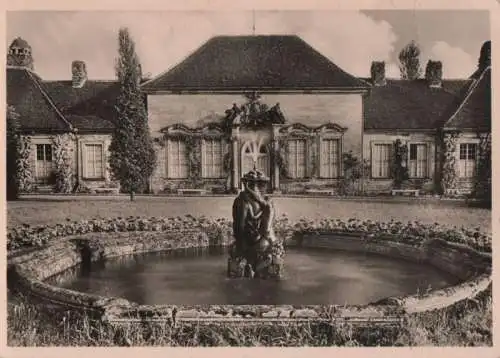 Bayreuth - Eremitage, Hauptfassade mit Bassin - ca. 1955