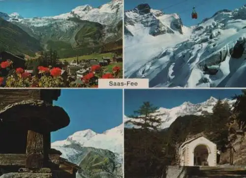 Schweiz - Schweiz - Saas-Fee - mit 4 Bildern - ca. 1985