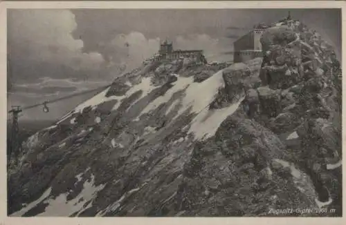 Zugspitze - Gipfel mit Münchner Haus - ca. 1940