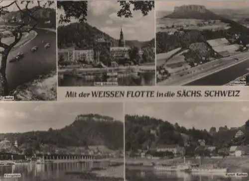 Sächsische Schweiz - mit Weißer Flotte - 1967