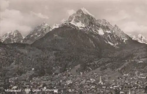 Mittenwald gegen Wetterstein - ca. 1955