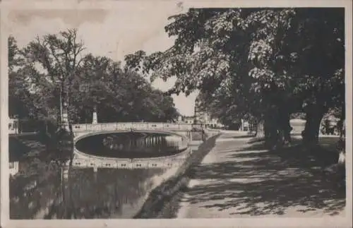 München - Nymphenburg, Brücke über den Kanal - 1926