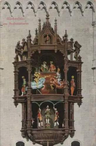 München - Glockenspiel am Rathaus - ca. 1925