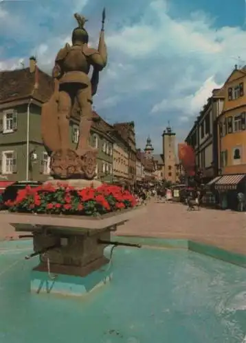 Bad Mergentheim - Marktplatz mit Milchlingsbrunnen - 1985