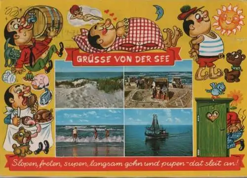 Grüsse von der See - 4 Teilbilder - 1975