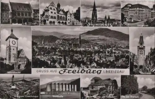 Freiburg - u.a. an der Dreisam - 1955