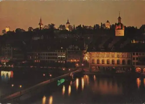 Schweiz - Schweiz - Luzern - Rathaus und Museggtürme - 1978