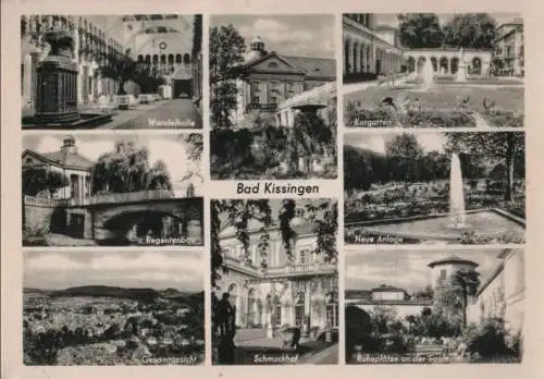 Bad Kissingen - 8 Teilbilder - ca. 1960