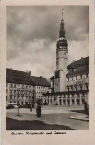 Bautzen - Hauptmarkt und Rathaus - 1960