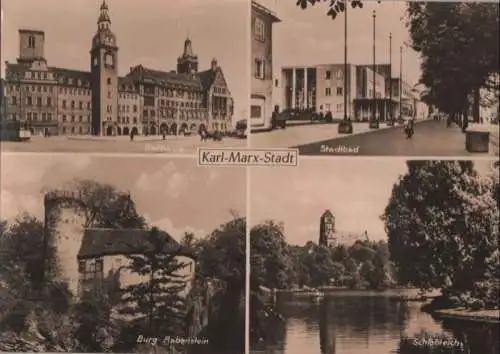 Karl-Marx-Stadt, Chemnitz - u.a. Rathaus - 1960