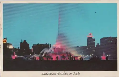 USA - Kanada - Chicago - Buckingham Fountain at Night - ca. 1975