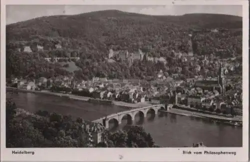 Heidelberg - Blick vom Philosophenweg - ca. 1960