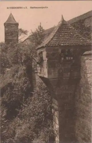 Rothenburg - Stadtmauerpartie - ca. 1935