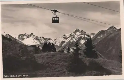 Nebelhorn - Bahn, Blick gegen Trettachspitze - 1958