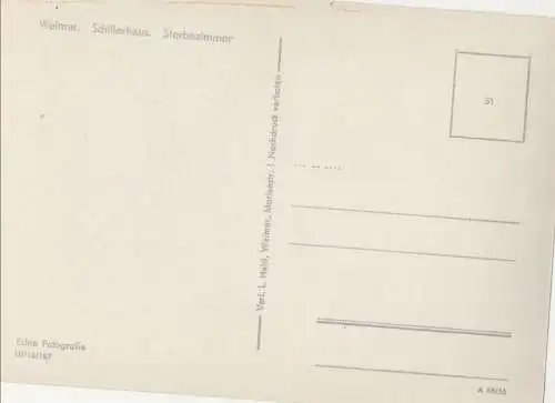 Weimar - Schillerhaus, Sterbezimmer