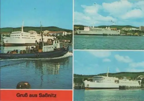 Sassnitz - u.a. Eisenbahnfährschiff Rügen - 1980