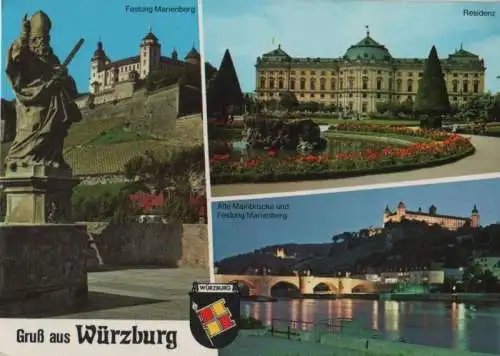 Würzburg - u.a. Alte Mainbrücke - 1971