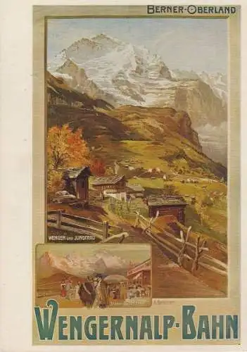 Schweiz - Schweiz - Wengernalpbahn - ehemaliges Plakat - ca. 1990