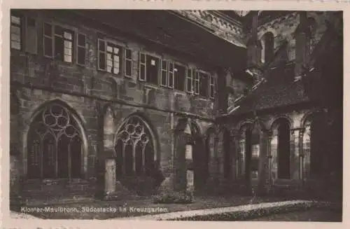 Maulbronn - Kloster, Südostecke im Kreuzgarten - ca. 1955