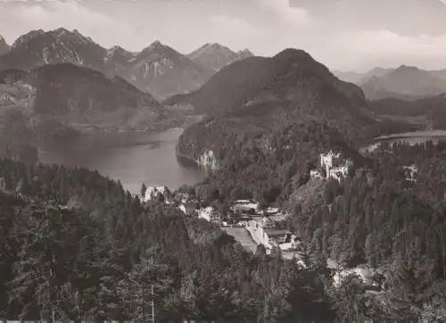 Schwangau, Hohenschwangau - mit Schwansee - 1961