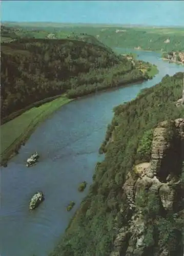 Sächsische Schweiz - Blick von der Basteiaussicht - 1973