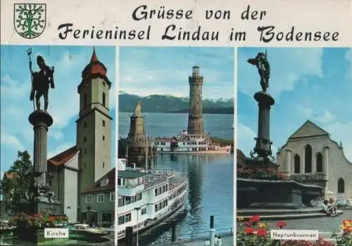 Lindau - u.a. Neptunbrunnen - 1969