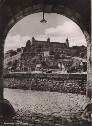 Würzburg - Kranentor und Festung - 1958