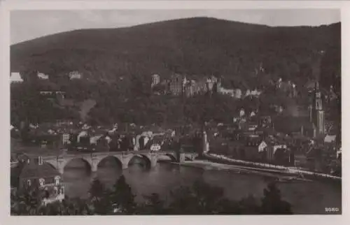 Heidelberg - vom Philosophenweg gesehen - ca. 1950