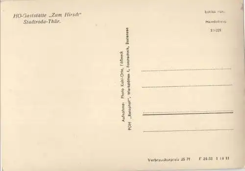 Stadtroda - Gaststätte Zum Hirsch