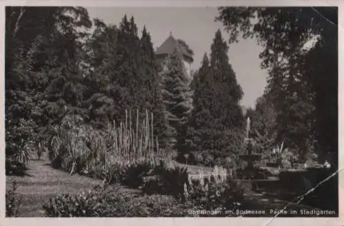 Überlingen - Partie im Stadtgarten - 1956